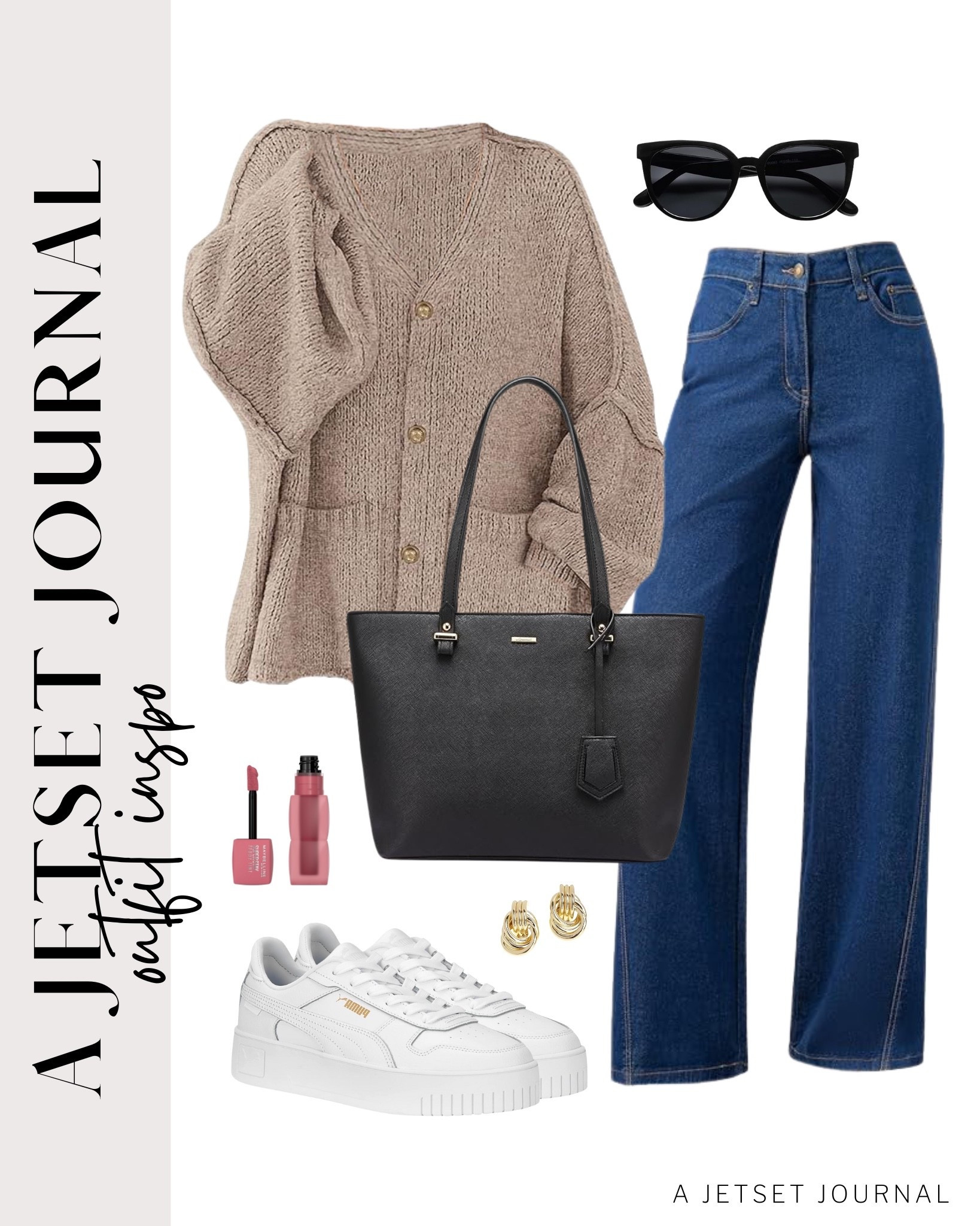 Perfect winter look with this cozy cardigan and cute jeans. Pair it with a tote and bold earrings.
maybelline teddy tint, chunky earrings, baggy wide leg jeans, winter outfit idea, casual look, vacation style, makeup must have, beauty favorite, functional bag, amazon fashion, affordable style

#LTKU #LTKSeasonal #LTKBeauty