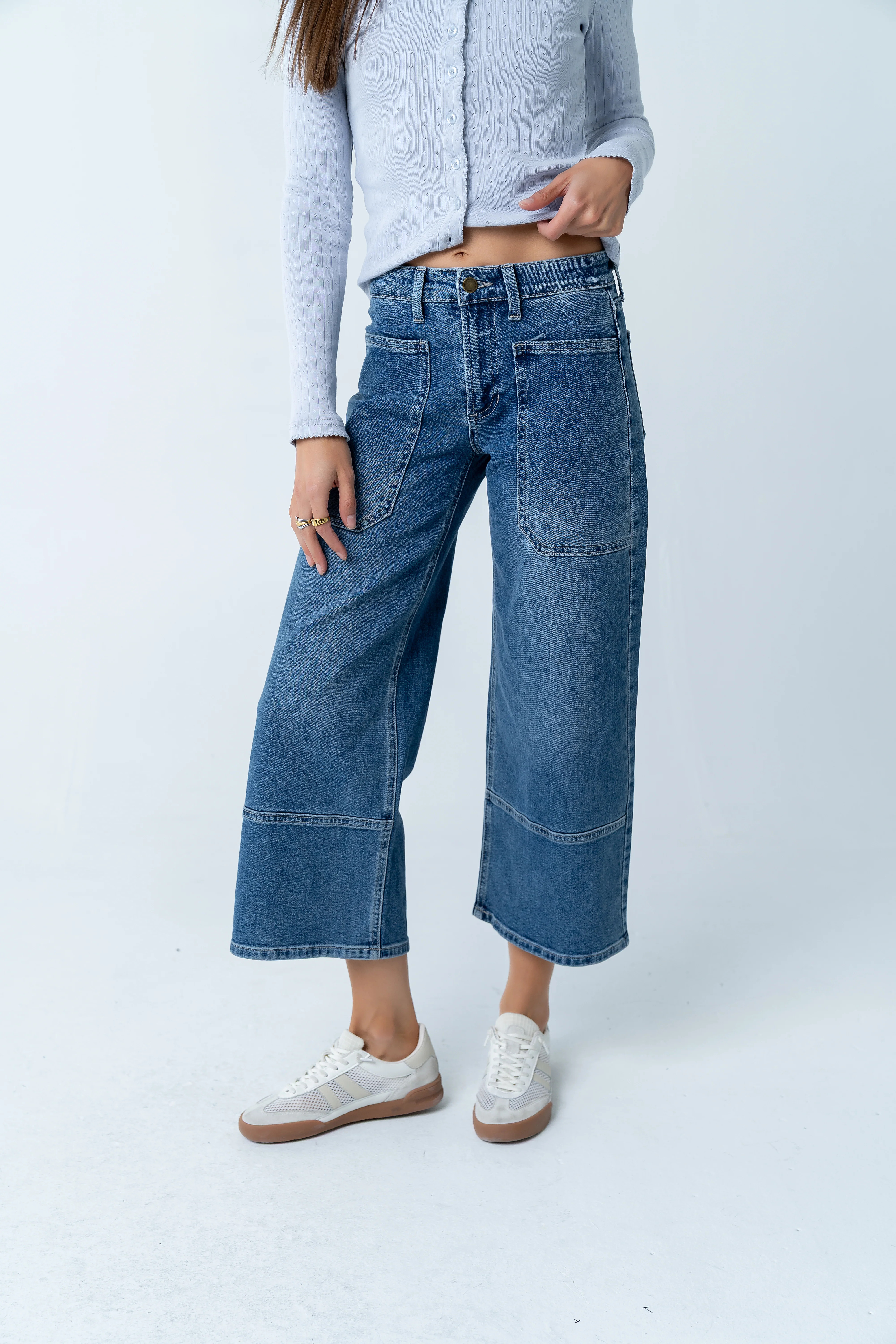 Mylah Wide Leg Jeans in Medium Wash | Böhme US
