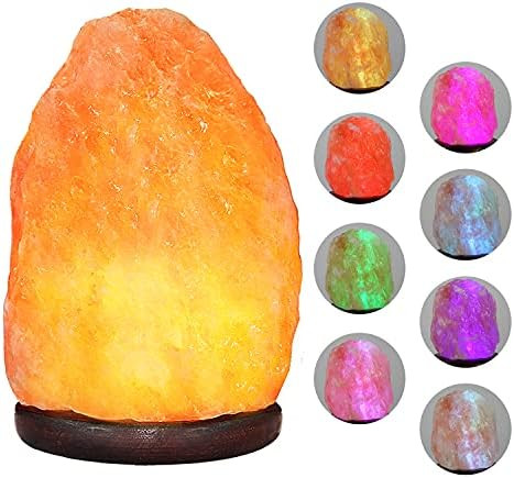 Pursalt Himalayan 8 Colors Changing Salt Lamp Night Light, USB Mini Small Salt Lamp with Natural ... | Amazon (US)