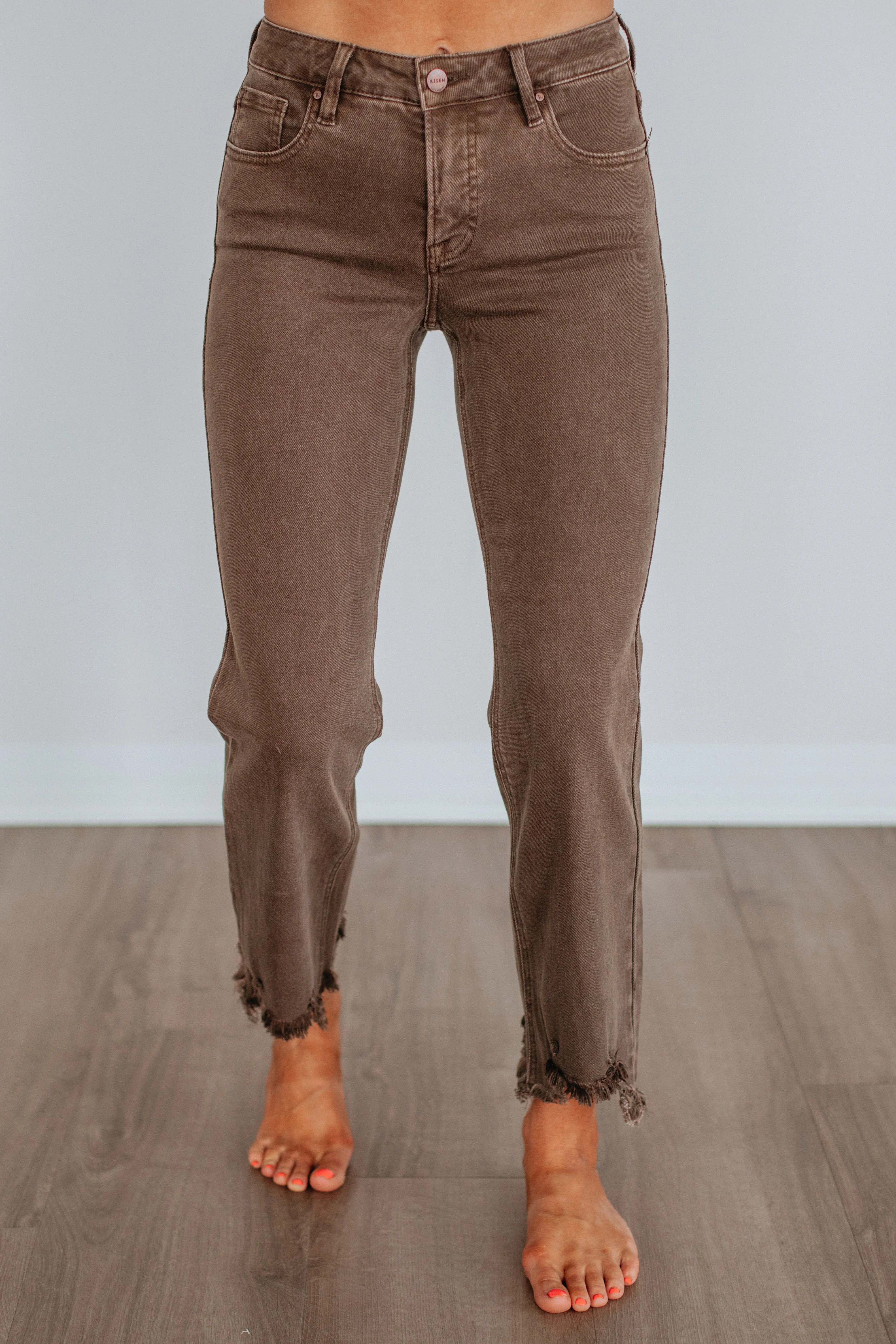 Neona Risen Jeans - Brown | Wild Oak Boutique