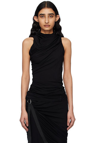 Helmut Lang - Black Sleeveless Wind Top | SSENSE