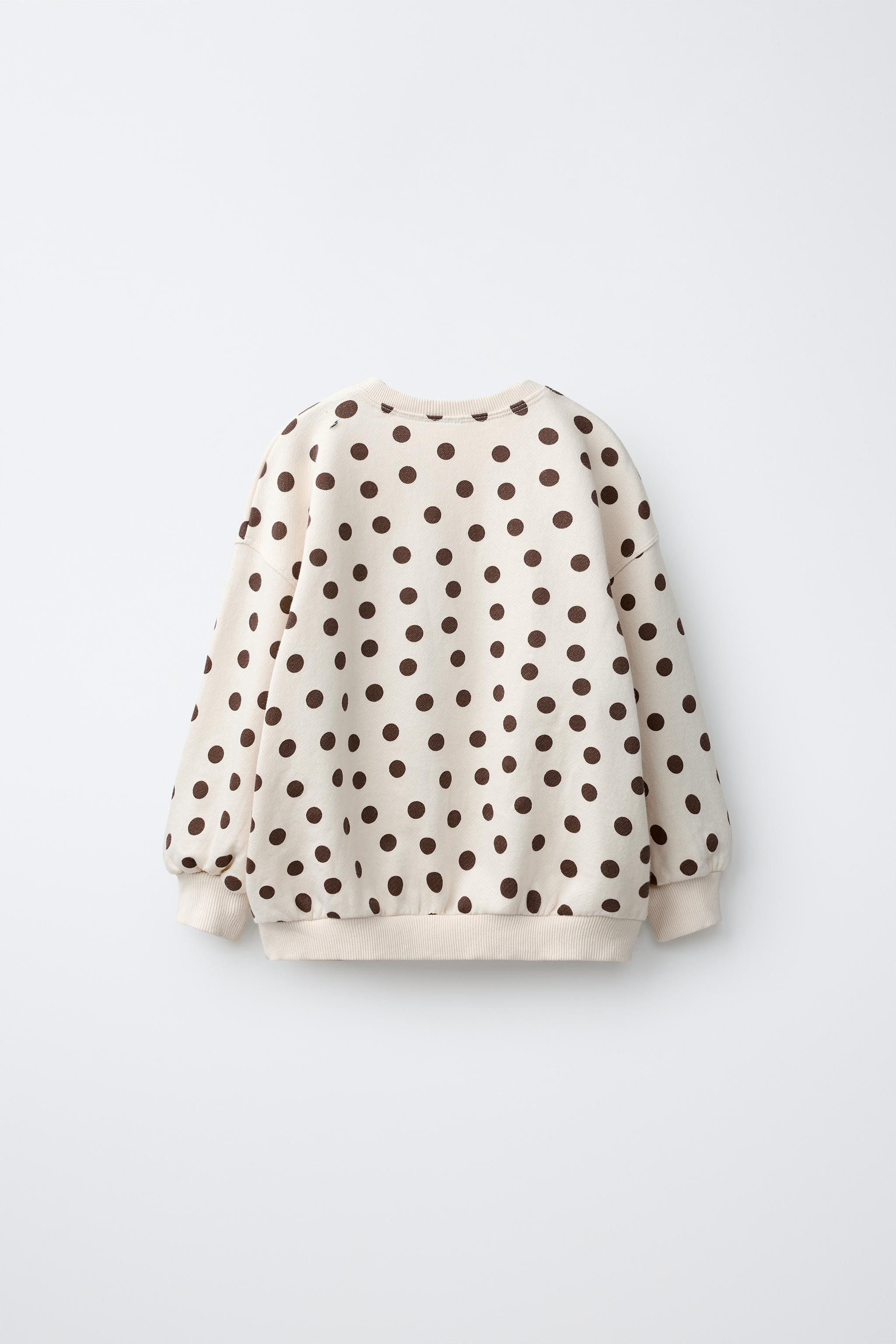 EMBROIDERED CHERRY POLKA DOT SWEATSHIRT | Zara US