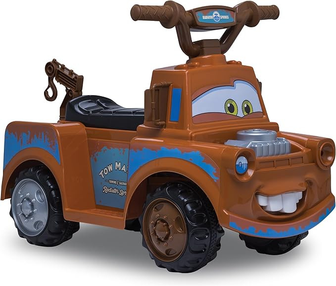 Kid Trax Toddler Disney Cars 3 Tow-Mater Electric Quad Ride-On, Kids 1.5-3 Years Old, 6 Volt Batt... | Amazon (US)