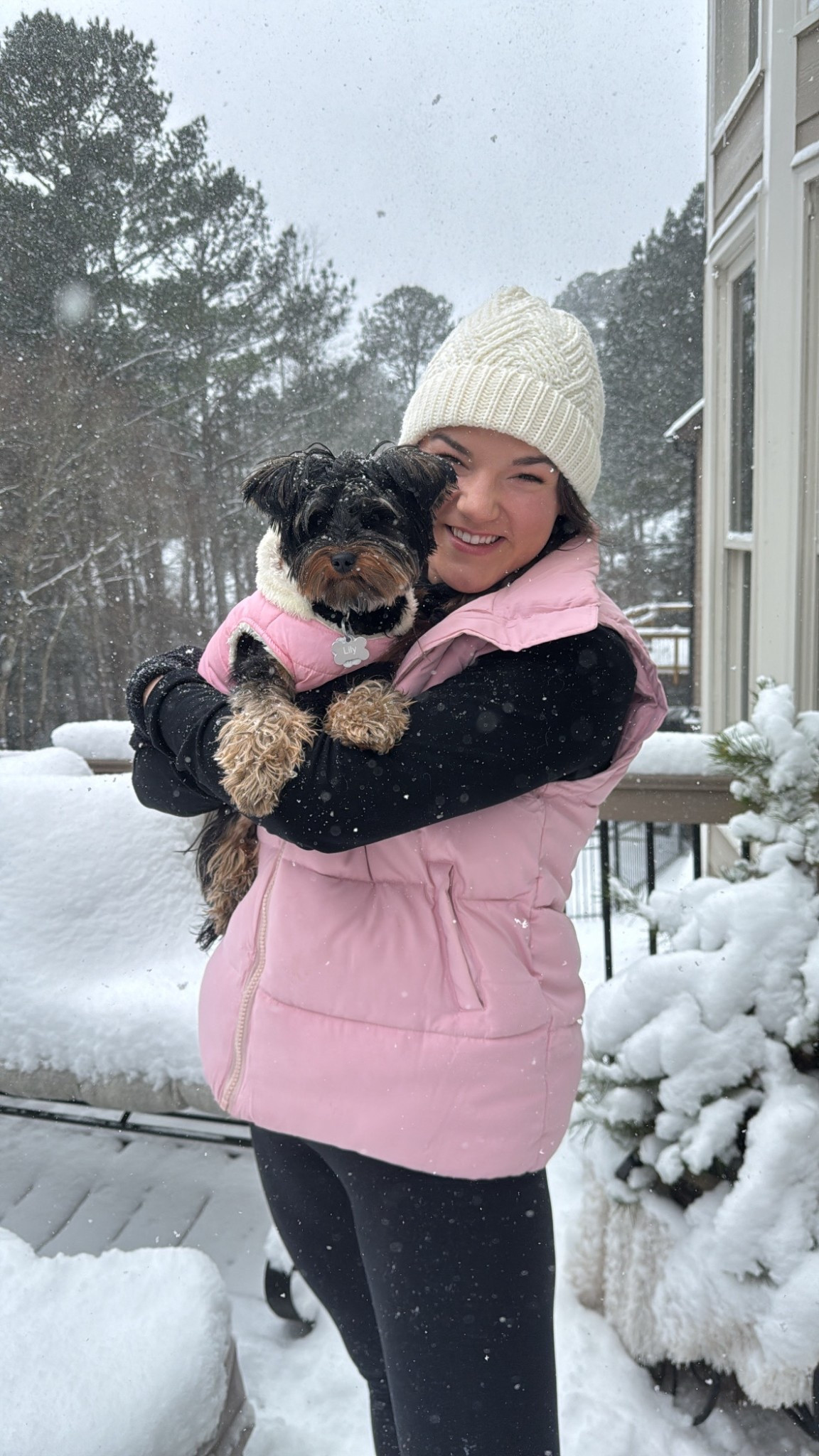 Snow day!! Absolutely intentionally matching my yorkie🤭❄️

#LTKootd