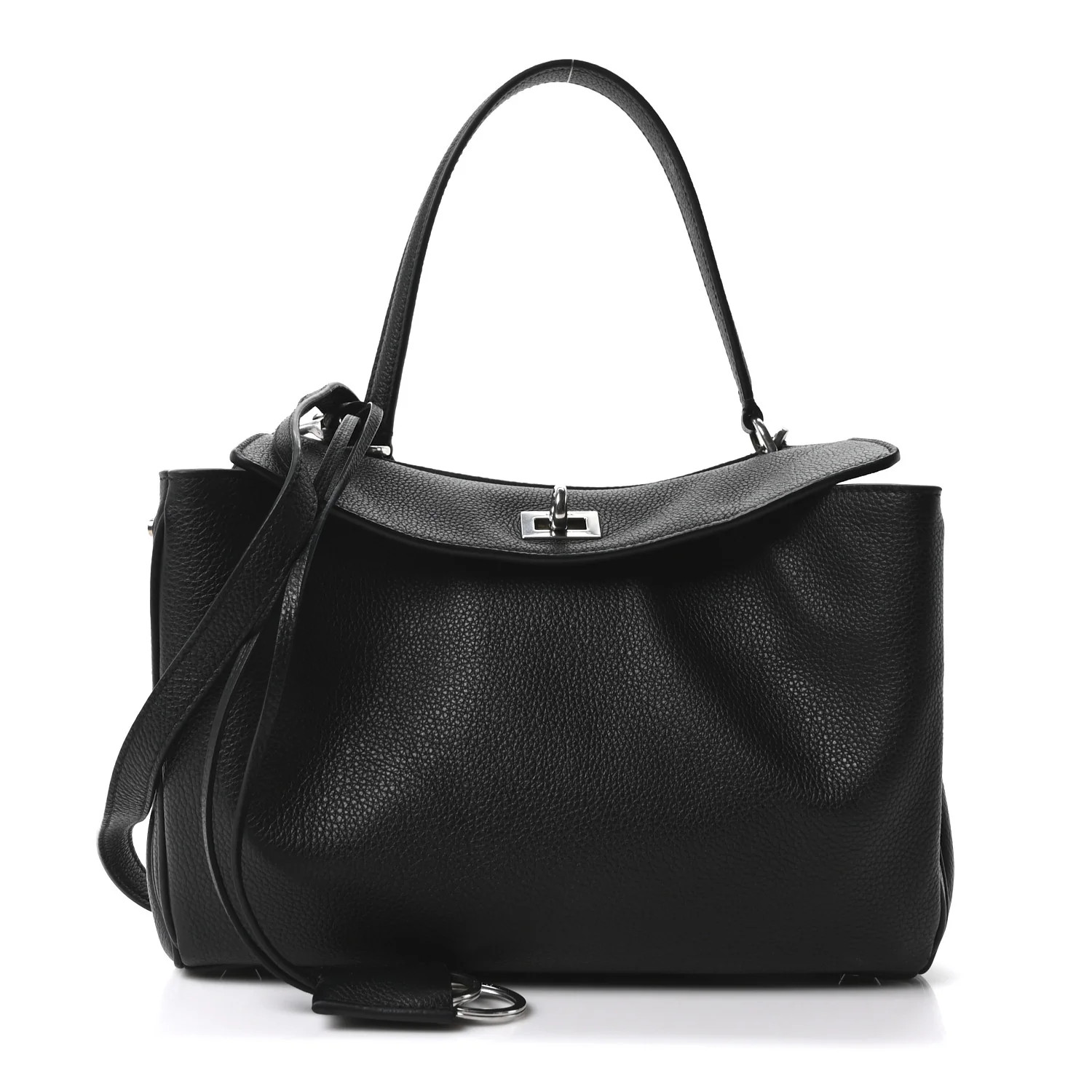 Grained Calfskin Small Rodeo Top Handle Handbag Black | FASHIONPHILE (US)
