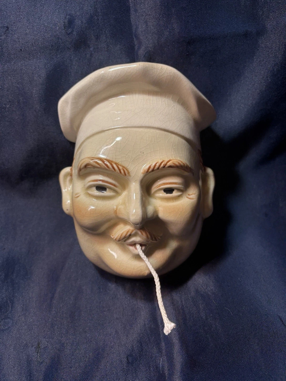 Vintage Ceramic Kitchen String Twine Dispenser French Chef | eBay US