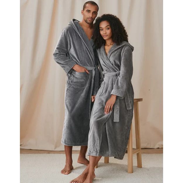 Hooded Velour Robe | The White Company (UK)