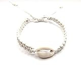 White Shell Hemp Bracelet Adjustable Cord for Men Women Teen Girls Handmade In USA Beach Hemp Jewelry | Amazon (US)