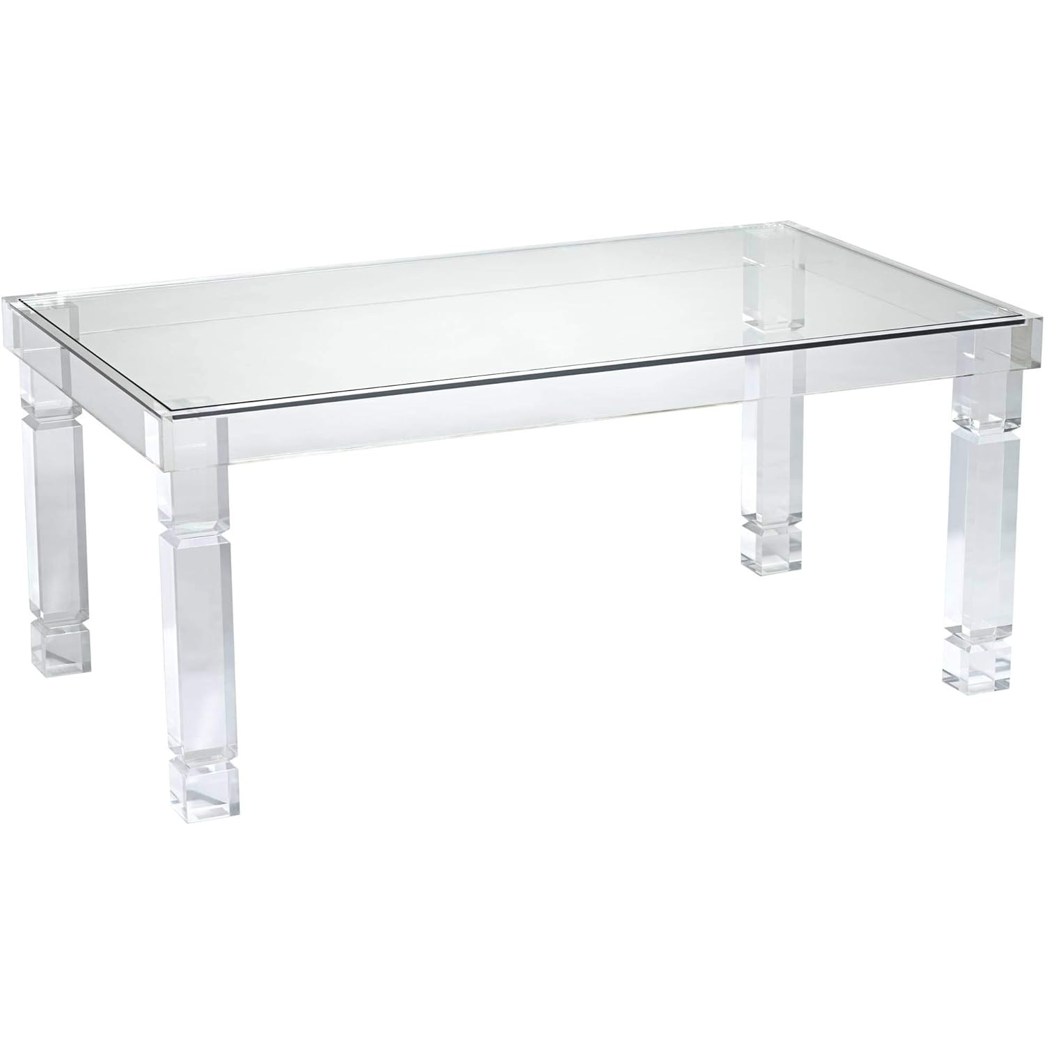 Marley 42" Wide Clear Acrylic Rectangular Coffee Table - 55 Downing Street | Amazon (US)