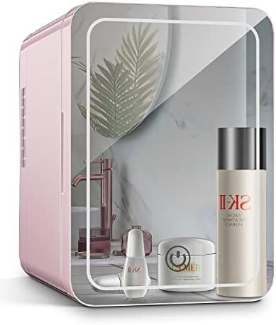 Aidek Mirror Mini Fridge 4-Liter with AC/DC Chargers,3-Mode Led Adjustable Personal Refrigerator,... | Amazon (US)