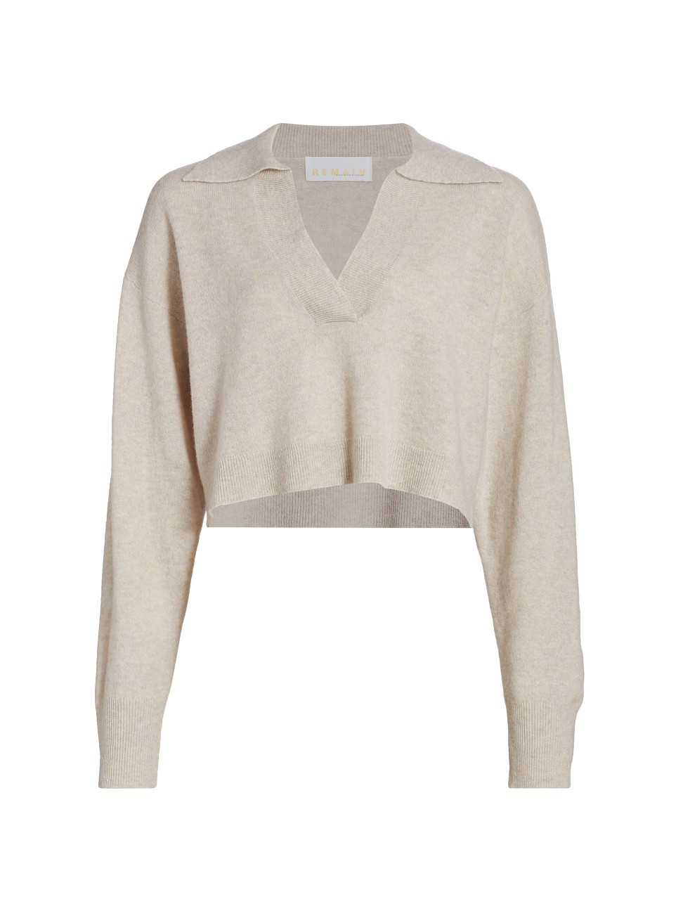 REMAIN Birger Christensen Patty Cropped Polo Knit Sweater | Saks Fifth Avenue