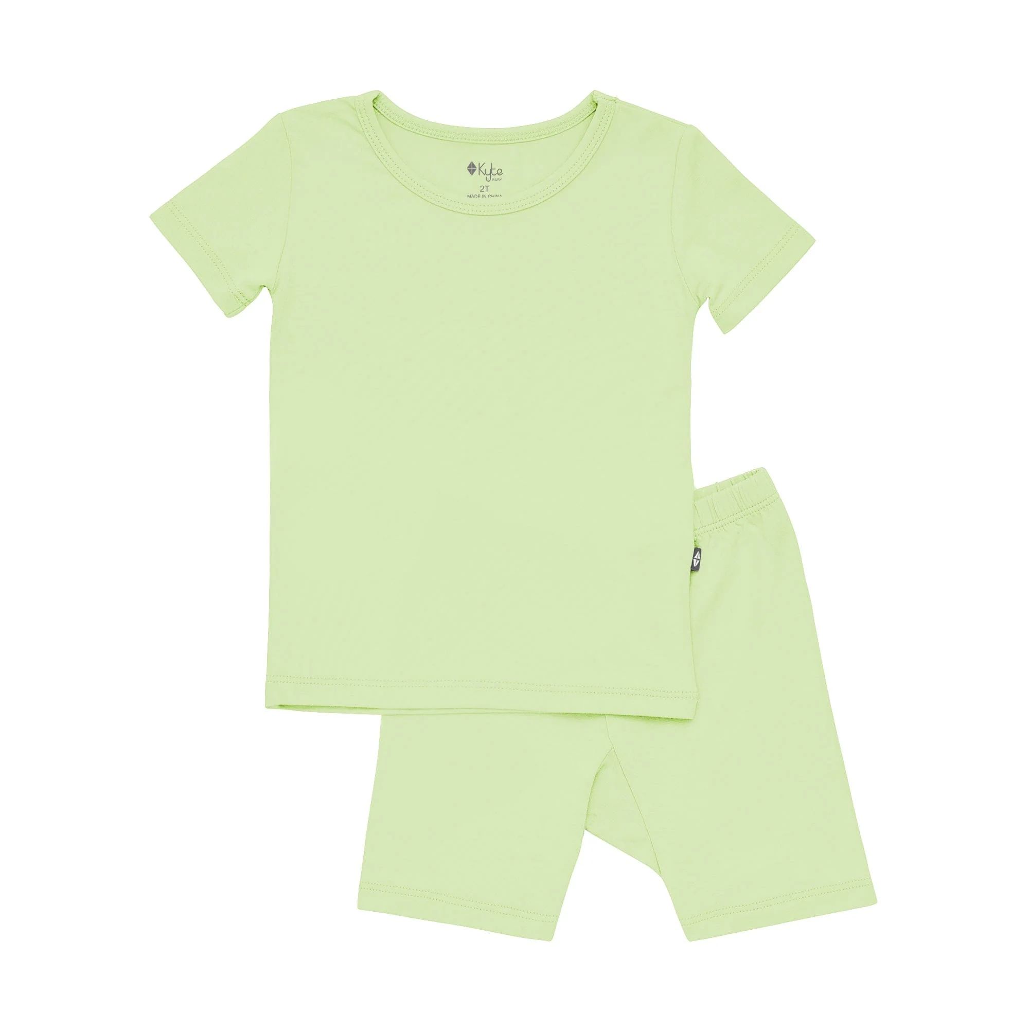 Short Sleeve Pajamas in Pistachio | Kyte BABY