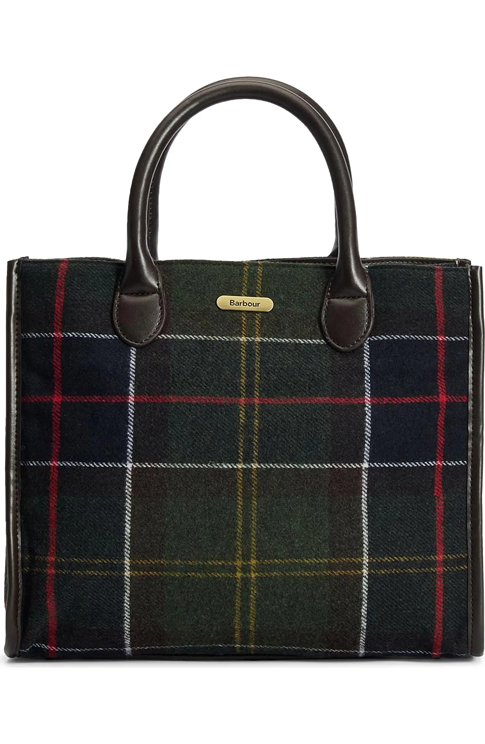 Barbour Barrhill Tartan Plaid Wool Blend Tote | Nordstrom | Nordstrom