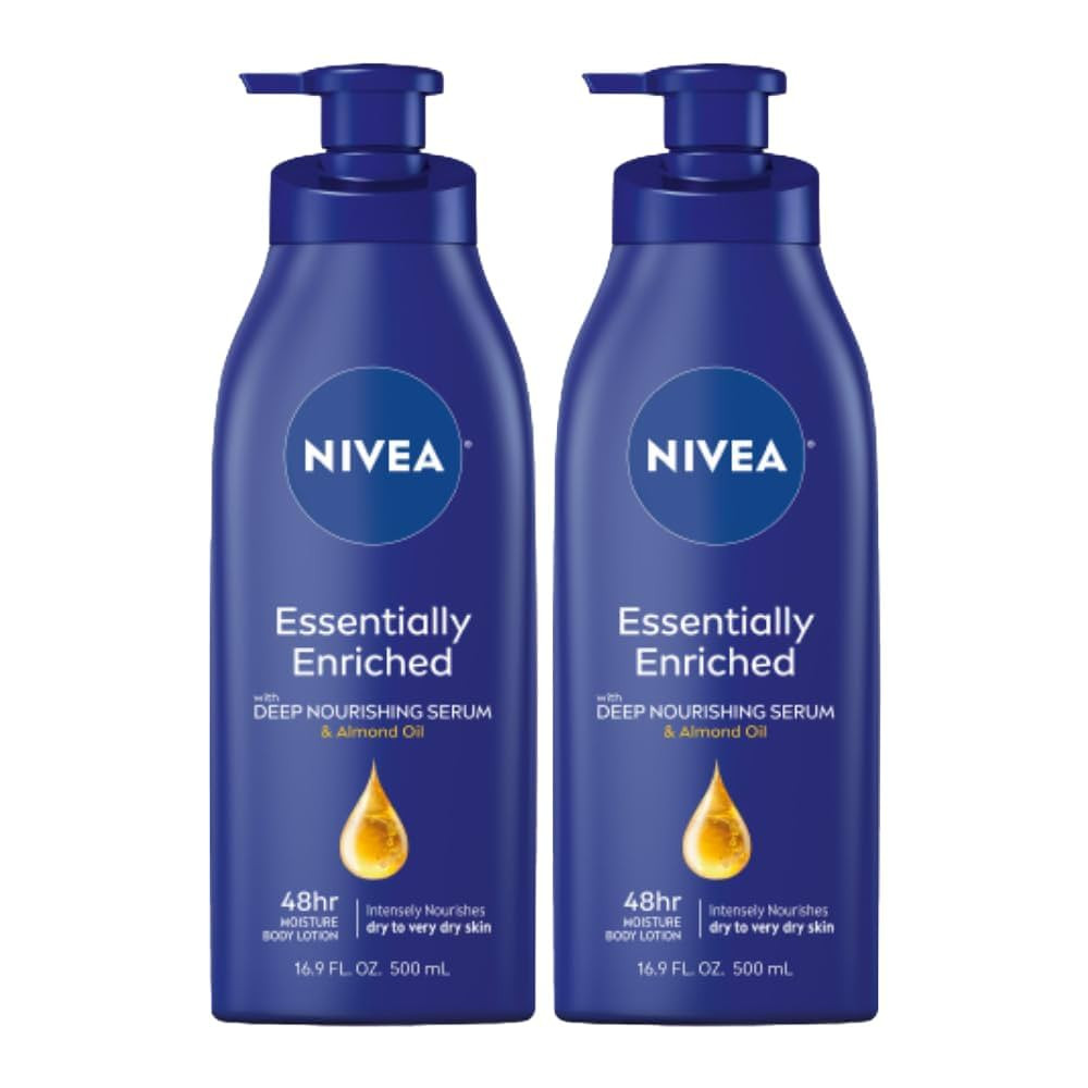 NIVEA Essentially Enriched Body Lotion for Very Dry Skin with Hyaluronic Acid, Almond Oil and Dee... | Amazon (US)