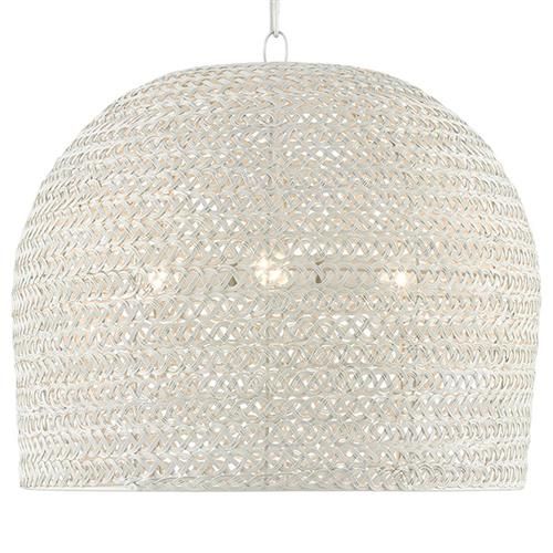 Athel Coastal Beach White Woven Iron Chandelier | Kathy Kuo Home