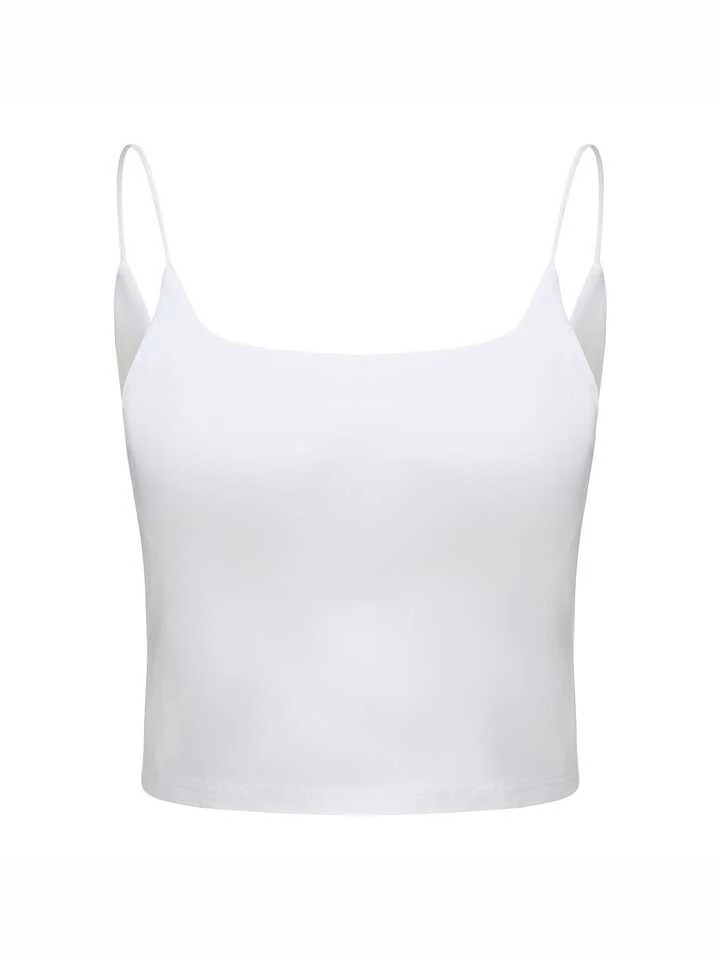 da donna 1pz magro bretelle Top bretelle sottile con incorporato imbottitura , con schiena scoper... | SHEIN