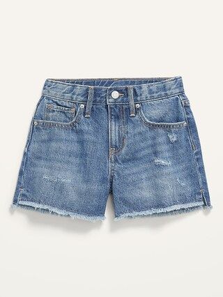 High-Waisted Ripped Jean Shorts for Girls | Old Navy (US)