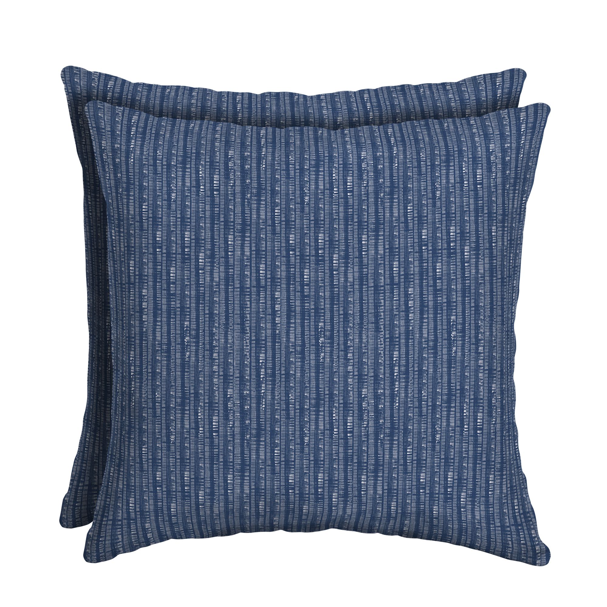 Mainstays Navy 16" Outdoor Throw Pillow, Set of 2 | Walmart (US)