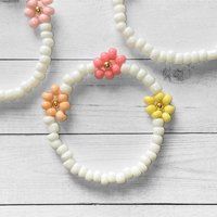 Girls Flower Bracelet, Toddler Jewelry, Beaded Gift For Girls, Baby Jewelry Kids | Etsy (US)