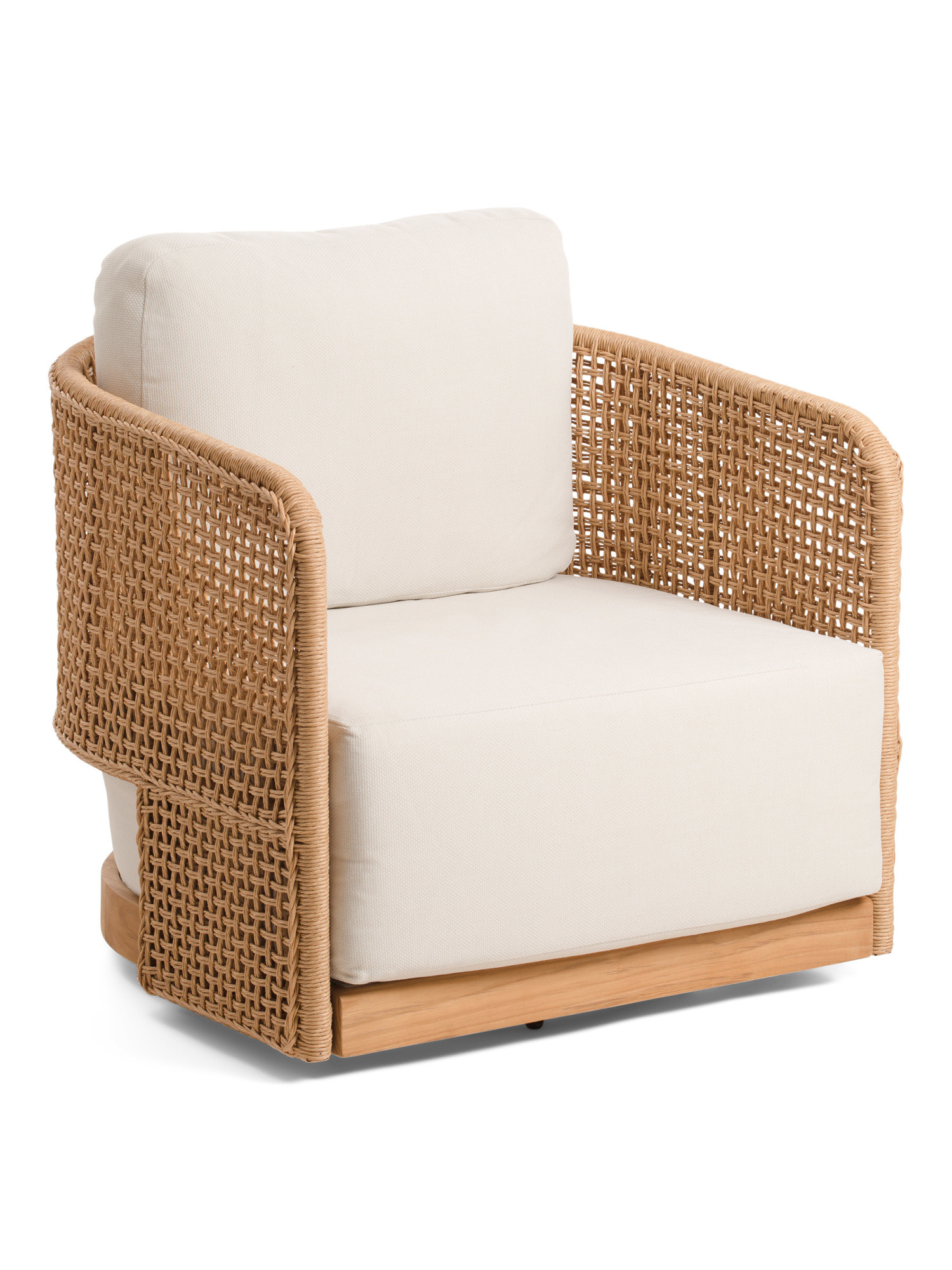 Outdoor Teak Swivel Accent Chair | Furniture & Lighting | Marshalls | Marshalls