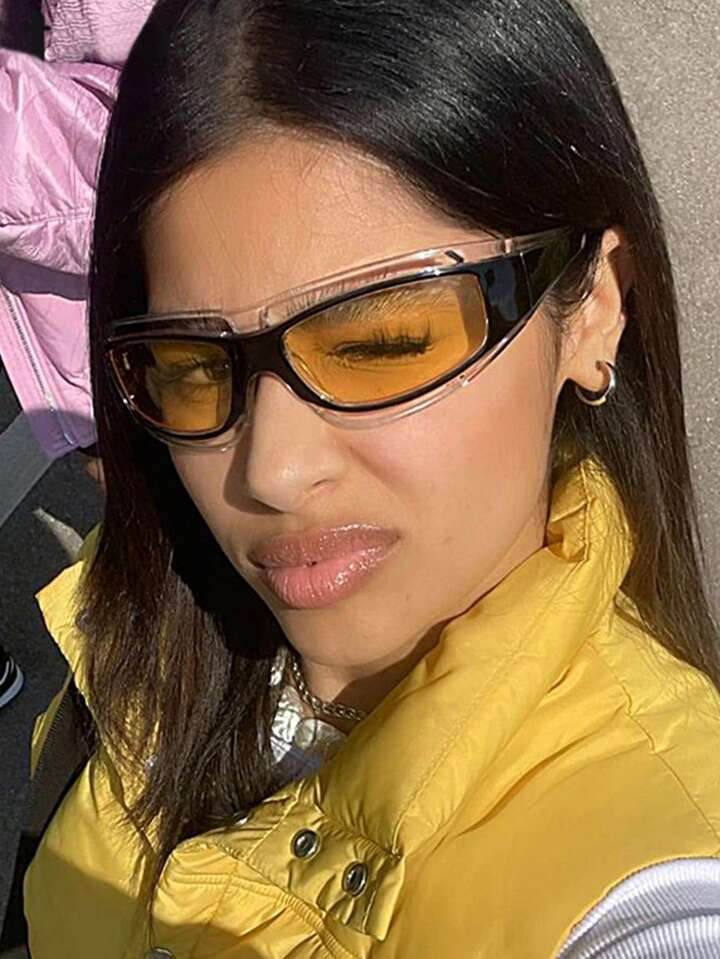 Street Tinted Lens Sports Sunglasses Beach Sun Glasses Beach Accessories For Women Sun Glasses Su... | SHEIN