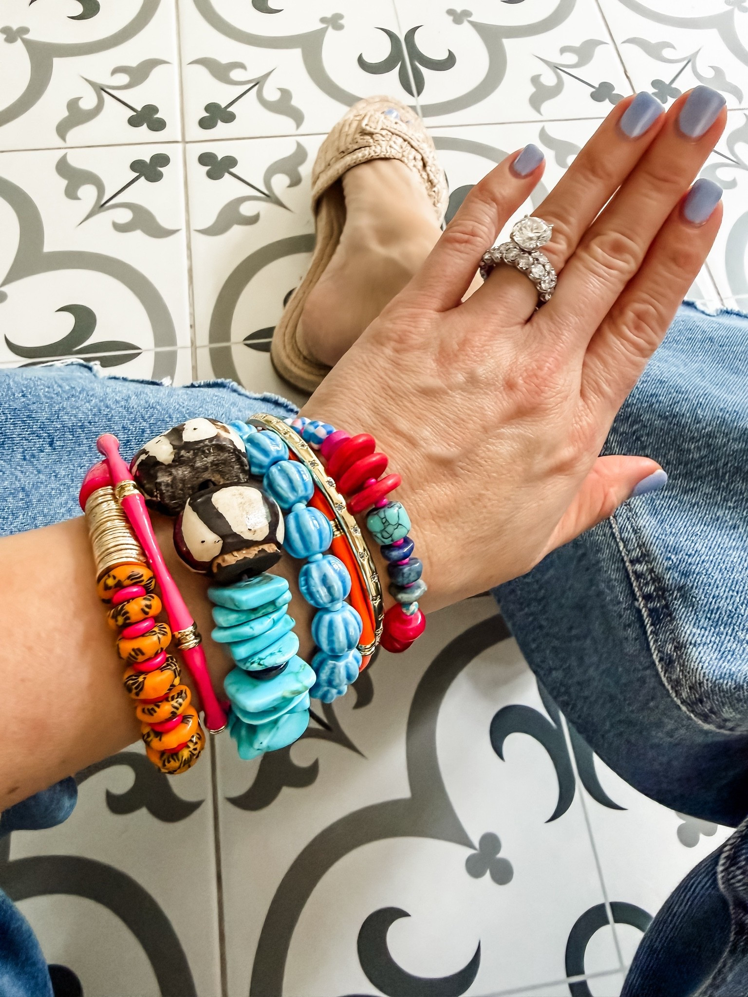 Code: HOUSEOFLEO20. Summer jewelry, bracelet stack. Beaded bracelets.

#LTKSaleAlert #LTKOver40