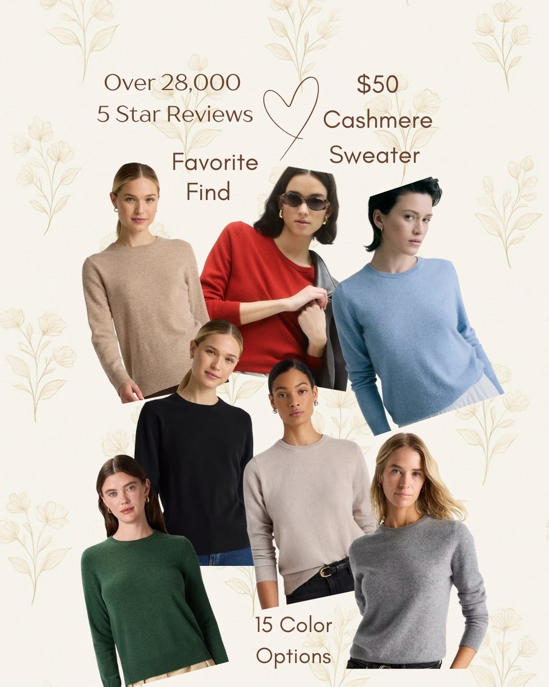 Cashmere sweater $50! Great reviews and several colors! 

#LTKTravel #LTKWorkwear