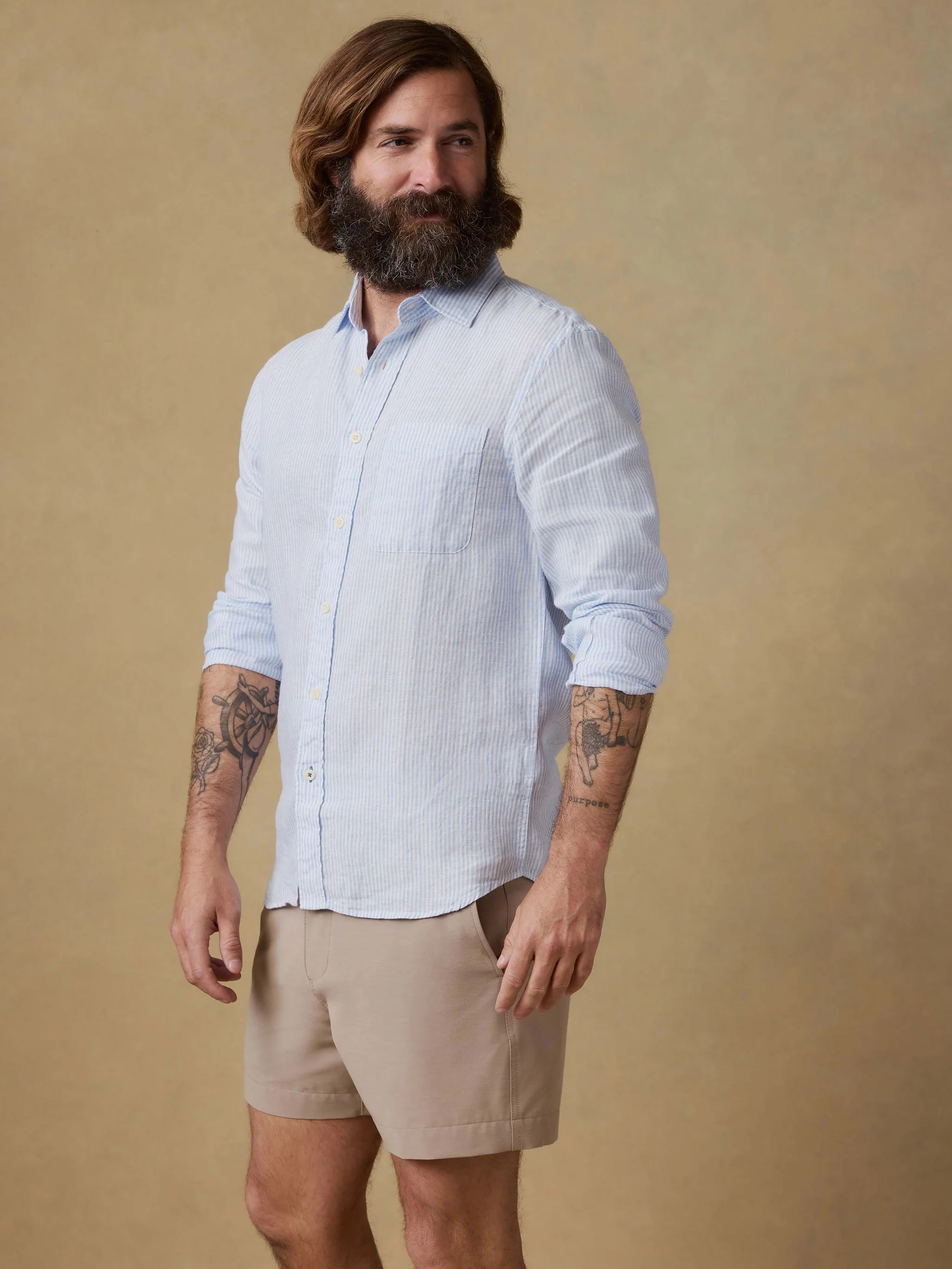 Laguna Linen Shirt - Summer Classic Stripe | Faherty