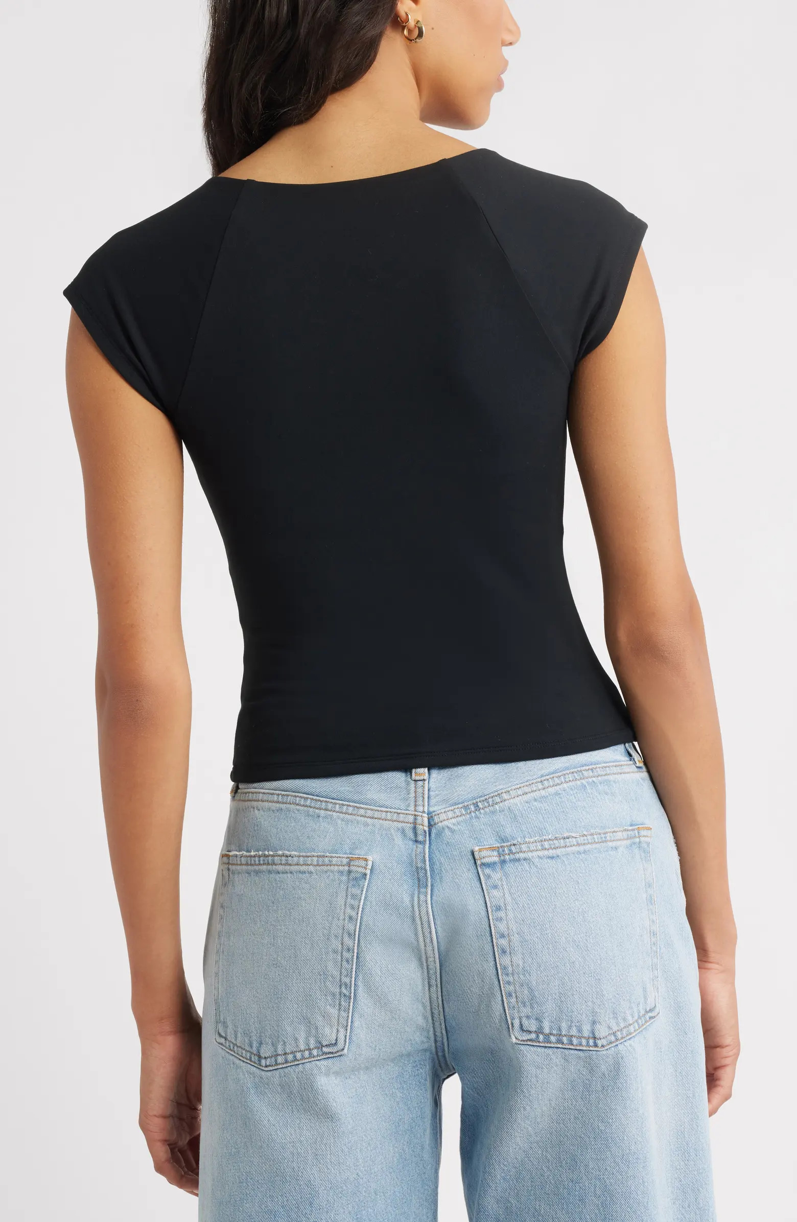 Open Edit Cap Sleeve Top | Nordstrom | Nordstrom