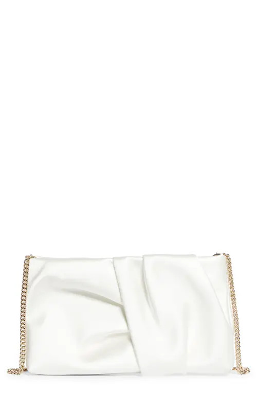 Jimmy Choo Bonny Satin Clutch in Ivory at Nordstrom | Nordstrom