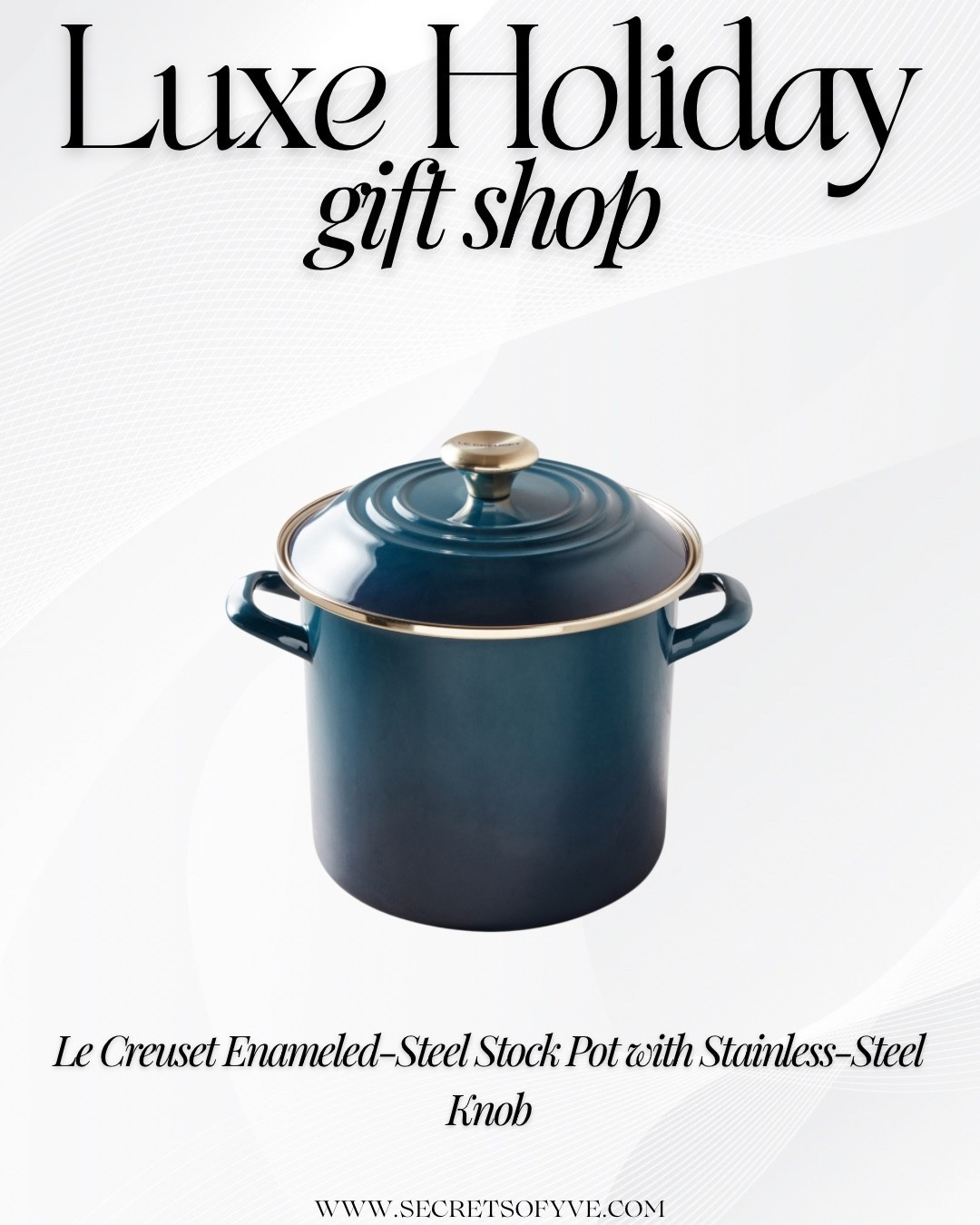 SecretsofYve: Gift guide: This iconic stock pot is amazing and the ultimate gift for those who love to cook. We cook almost every day now home and truly appreciate cookware.
#Secretsofyve #ltkgiftguide
Always humbled & thankful to have you here.. New posts daily at 3pm & 4:15pm EST. 
CEO: PATESI Global & PATESIfoundation.org
@secretsofyve : where beautiful meets practical, comfy meets style, affordable meets glam with a splash of splurge every now and then. I do LOVE a good sale and combining codes! #ltkstyletip #ltksalealert #ltkfamily #ltku #ltkfindsunder100 l#ltkparties #ltkfoodie secretsofyve 

#LTKWedding #LTKHome #LTKSeasonal