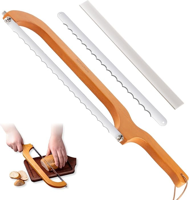 Sourdough bread knife,Bread Slicer for Homemade Bread,Adjustable blade tightness for Even Slicing... | Amazon (US)