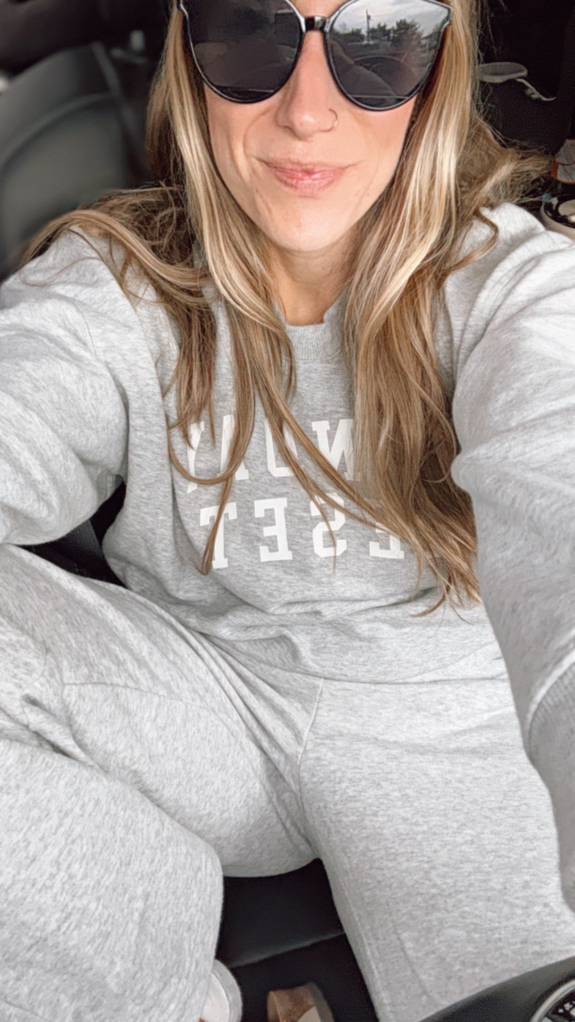 This cooler Sunday weather has me feeling the cozy vibes. These Walmart no boundries sweats are SO comfy. Fuzzy inside, baggy, what more could you ask for. I’m in a size small and have plenty of room! 

#LTKTravel #LTKStyleTip #LTKFindsUnder50