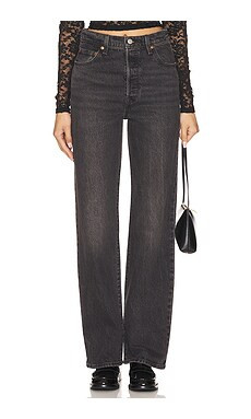 LEVI'S Ribcage Full Length Jeans in Static Noise Overload from Revolve.com | Revolve Clothing (Global)