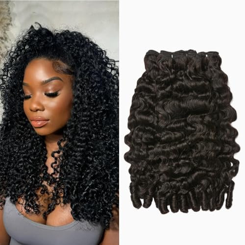 ASHINE Burmese Curly Bundles Human Hair Unprocessed Raw Burmese Curly Water Wave Human Hair 3 Bundles Natural Black 18 20 22 inch | Amazon (US)