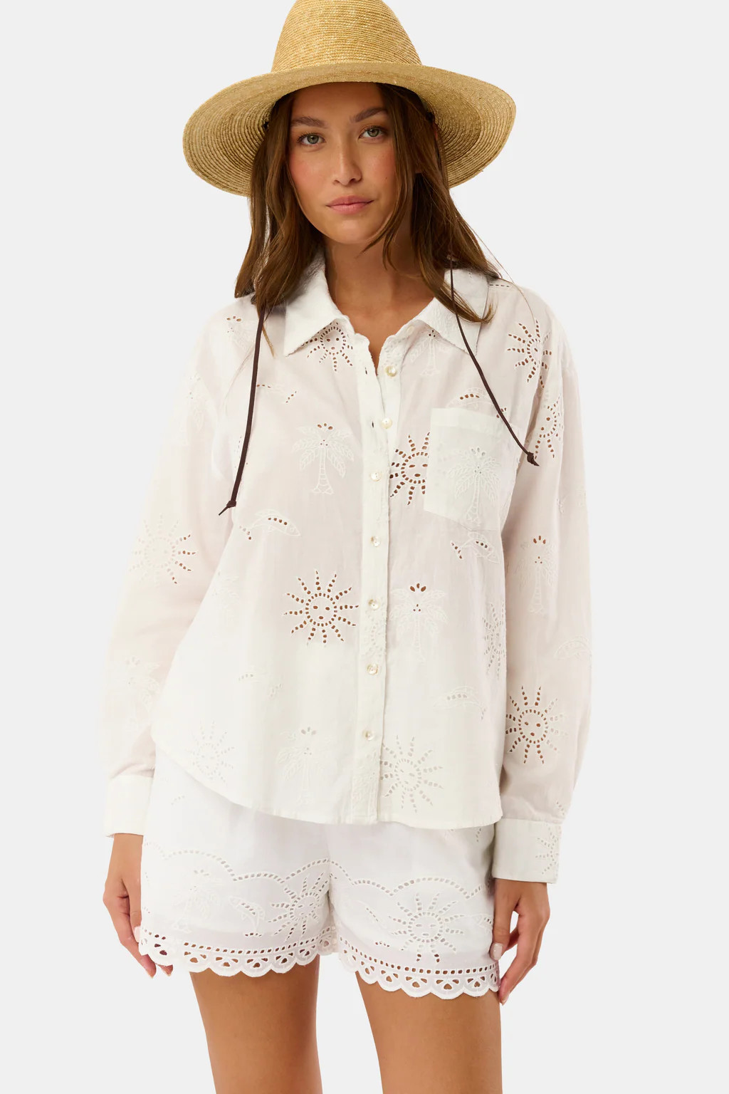 Sunny Days Eyelet Girlfriend Shirt | Roller Rabbit