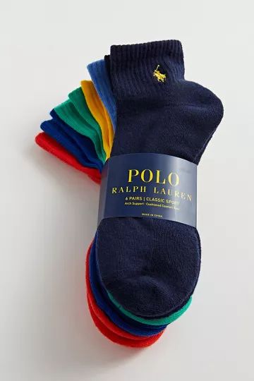 Polo Ralph Lauren Solid Quarter Sock 6-Pack | Urban Outfitters (US and RoW)