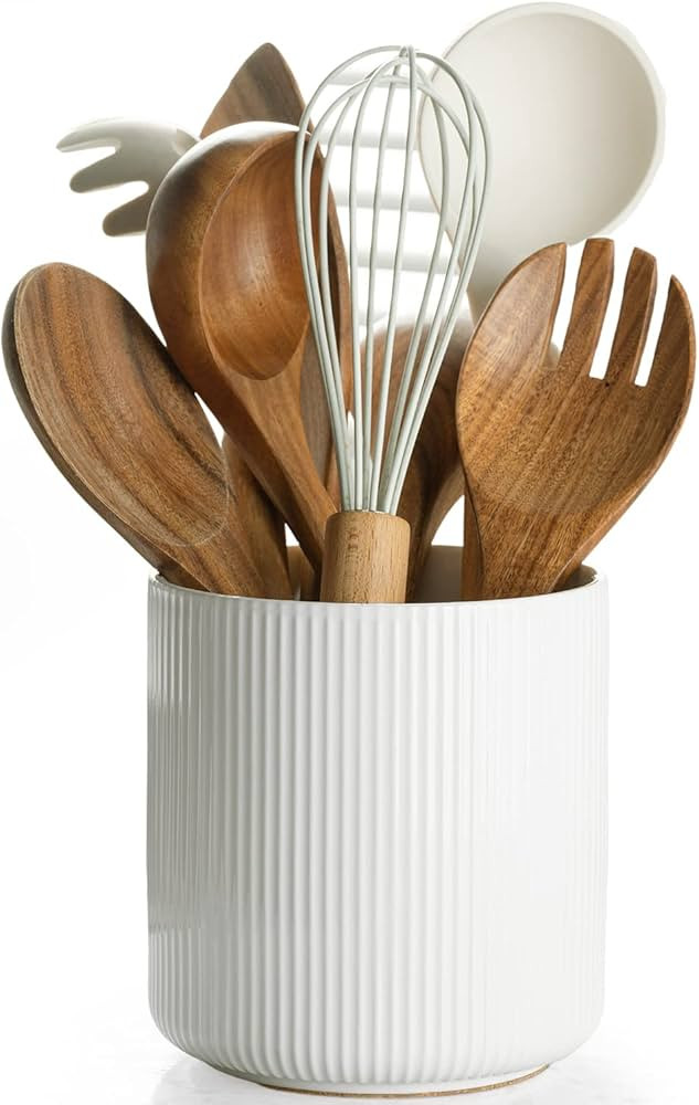 getstar Small Kitchen Utensil Holder for Kitchen Counter (H5.6” x W5.2”), Ceramic Cooking Ute... | Amazon (US)