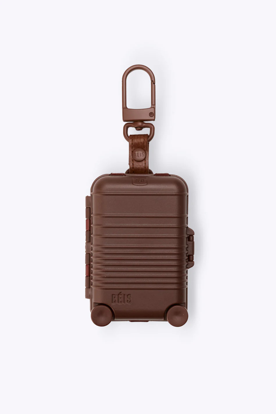 BÉIS 'The Micro Roller Charm' in Maple - Mini Luggage Charm for Cards & Chapstick | BEIS