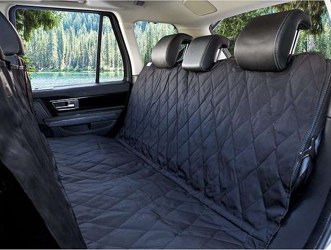 BarksBar Luxury Pet Car Seat Cover with Seat Anchors for Cars, Trucks, and Suv's - Black, Waterpr... | Amazon (US)
