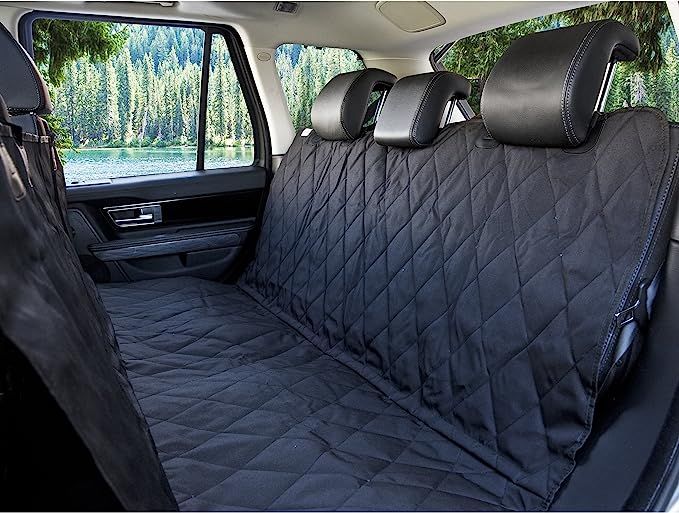 BarksBar Luxury Pet Car Seat Cover with Seat Anchors for Cars, Trucks, and Suv's - Black, Waterpr... | Amazon (US)