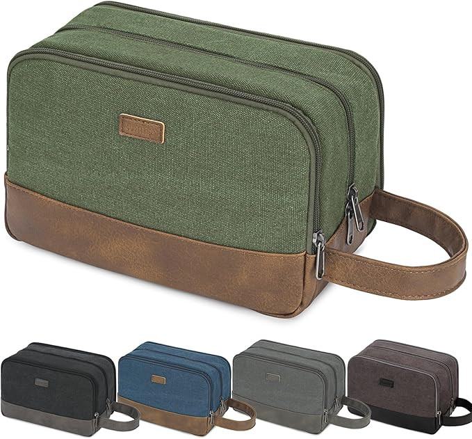 WANDF Travel Toiletry Bag for Men Large Toiletries Shaving Bag Water Resistant Hanging Dopp Kit T... | Amazon (US)