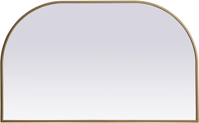 Illuminate, Metal Frame Arch Mirror 39X24 Inch in, Modern, Brass | Amazon (US)