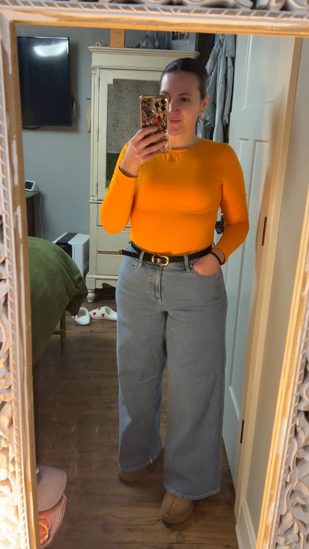 Today’s outfit! Went out and ran errands! I love when I can find wide leg jeans in petite sizing! It makes my life easier and makes my outfits look put together! 🧡

#LTKdayinmylife #LTKPetite #LTKootd
