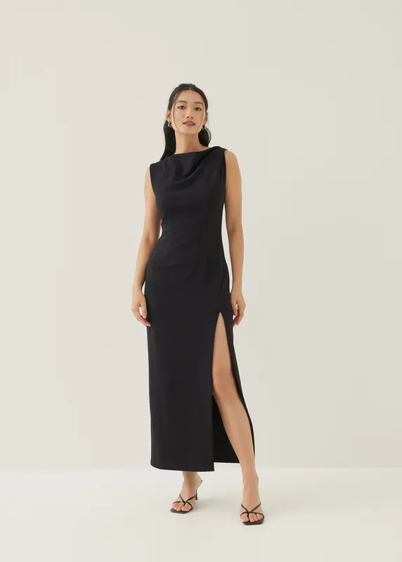 Grethel Drape Column Maxi Dress | Love, Bonito USA