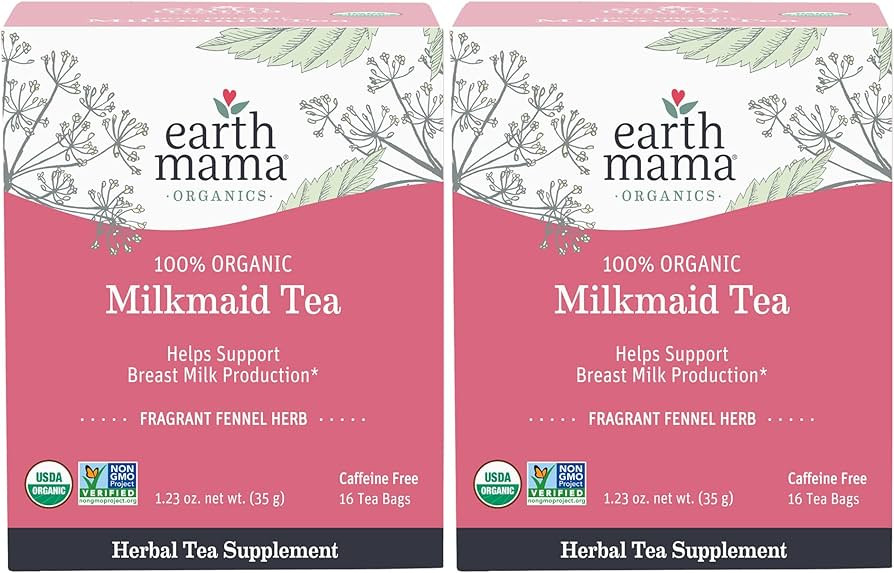 Earth Mama Angel Baby Organic Milkmaid Nursing Tea, 16 Teabags/Box (Pack of 2) | Amazon (US)