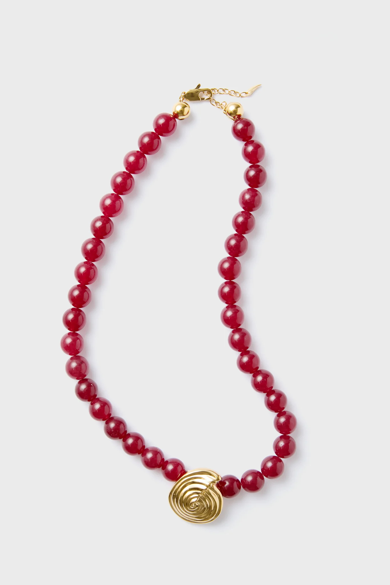 Gold Spiral Gemstone Pendant Necklace | Tuckernuck (US)