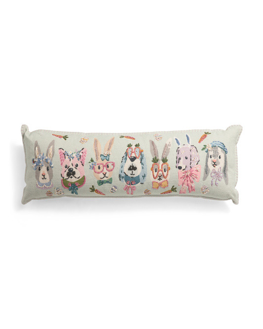 Embroidered Easter Oblong Puppy Pillow | TJ Maxx