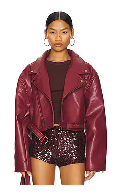 LIONESS Staten Island Jacket in Mulberry from Revolve.com | Revolve Clothing (Global)