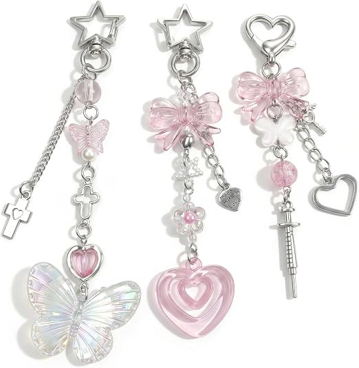 AGEN KGEN Novelty keychains Aesthetic Y2K Keychain Charms Stylish Keychains Accessories for Women... | Amazon (US)